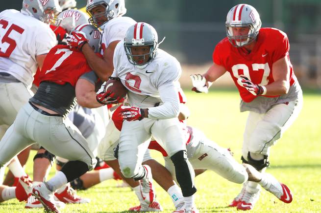 Rebels’ running backs steal the show at Spring Showcase