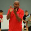 UNLV alumnus Dedan Thomas encourages his young players during drills at the Western Tech High School gymnasium Tuesday, April 22, 2014. UNLV alumnus Dedan Thomas encourages his young players during drills at the Western Tech High School gymnasium Tuesday, April 22, 2014.