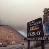Photo: Smoke from a brush fire burning in the Los Padres Photo: Smoke from a brush fire burning in the Los Padres