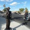 Alabam was once the nickname of a old man who cleaned the latrines during the 1930s construction of Hoover Dam. Now, thanks to a Boulder City arts project, a bronze statue of the long-gone character stands on a city street corner, greeting visitors. Alabam was once the nickname of a old man who cleaned the latrines during the 1930s construction of Hoover Dam. Now, thanks to a Boulder City arts project, a bronze statue of the long-gone character stands on a city street corner, greeting visitors.