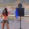 Photo: Melody Sweets lets a scarf dangle as a target duri Photo: Melody Sweets lets a scarf dangle as a target duri