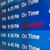 Photo: A departure board at the Philadelphia Internationa Photo: A departure board at the Philadelphia Internationa