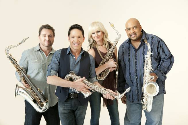 Dave Koz, second from left, with saxophonist friends Richard Elliot, Mindi Abair and Gerald Albright.
