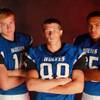 Photo: From left, Basic High School football players Chr Photo: From left, Basic High School football players Chr