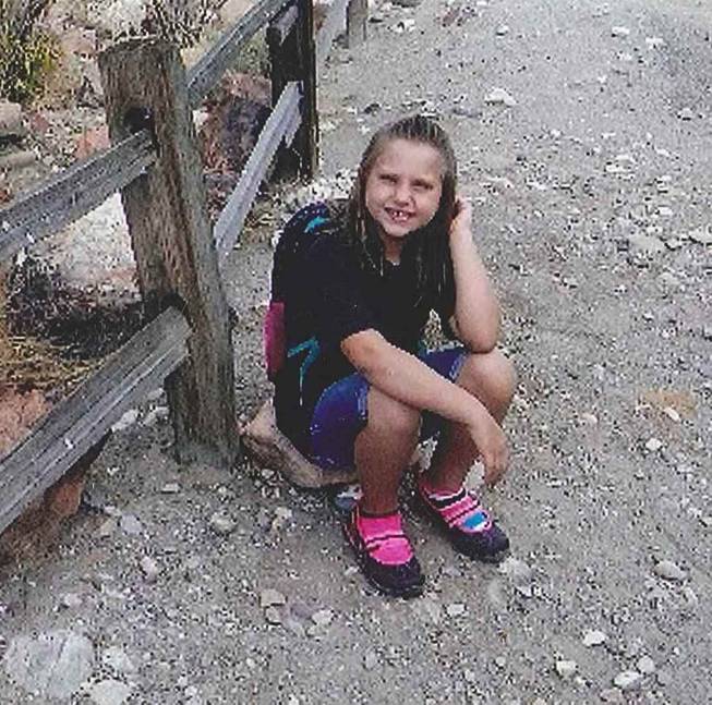 This undated photo provided by the Bullhead City Police Department shows Isabella “Bella” Grogan-Cannella, an 8-year-old Bullhead City, Arizona, girl who was reported missing on Tuesday, Sept. 2, 2014. Police, firefighters and volunteers fanned out in Bullhead city neighborhoods, nearby parks and river areas to look for the missing child.