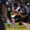 Las Vegas quarterback Trevor Swenson #13 is sacked by Palo Verde defensive back Jaren Campbell #21 on Friday, September 19, versus 2014. Las Vegas quarterback Trevor Swenson #13 is sacked by Palo Verde defensive back Jaren Campbell #21 on Friday, September 19, versus 2014.