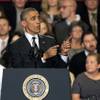 Photo: President Barack Obama tries to quiet one of three Photo: President Barack Obama tries to quiet one of three