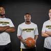 Clark High basketball players, from left, Ty'Rek Wells, Colby Jackson, Carter Olsen. Clark High basketball players, from left, Ty'Rek Wells, Colby Jackson, Carter Olsen.