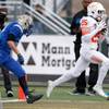 Bishop Gorman Tyjon Lindsey (25) runs for a touchdown during the NIAA State Championship Football game between the Bishop Gorman Gaels and the Reed Raiders at Damonte Ranch High School in Reno, Nevada. Bishop Gorman Tyjon Lindsey (25) runs for a touchdown during the NIAA State Championship Football game between the Bishop Gorman Gaels and the Reed Raiders at Damonte Ranch High School in Reno, Nevada.