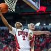 UNLV guard Patrick McCaw (2) gets in a reverse layup past SUU guard John Marshall (5) during their game at the Thomas & Mack Center on Saturday, December 27, 2014. . UNLV guard Patrick McCaw (2) gets in a reverse layup past SUU guard John Marshall (5) during their game at the Thomas & Mack Center on Saturday, December 27, 2014. .