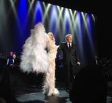Lady Gaga and Tony Bennett wave to a standing-ovation audience at the Chelsea in the Cosmopolitan of Las Vegas on Tuesday, Dec. 30, 2014, at the end of their performance. Lady Gaga and Tony Bennett wave to a standing-ovation audience at the Chelsea in the Cosmopolitan of Las Vegas on Tuesday, Dec. 30, 2014, at the end of their performance.