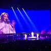 Photo: Jennifer Lopez is shown on the big screen at the C Photo: Jennifer Lopez is shown on the big screen at the C