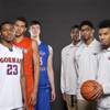 From Left: Bishop Gorman HS: Nick Blair, Chase Jeter, and Stephen Zimmerman..Findlay Prep: Horace Spencer, Justin Jackson and Allonzo Trier From Left: Bishop Gorman HS: Nick Blair, Chase Jeter, and Stephen Zimmerman..Findlay Prep: Horace Spencer, Justin Jackson and Allonzo Trier
