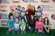 Britney Spears with Nevada Childhood Cancer Foundation kids on Saturday, Feb. 28, 2015, at Zappos.com in downtown Las Vegas. Britney Spears with Nevada Childhood Cancer Foundation kids on Saturday, Feb. 28, 2015, at Zappos.com in downtown Las Vegas.