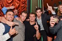 New England Patriots tight end Rob Gronkowski, center, parties at Surrender on Saturday, Feb. 28, 2015, in Encore. New England Patriots tight end Rob Gronkowski, center, parties at Surrender on Saturday, Feb. 28, 2015, in Encore.
