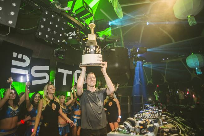 Hakkasan celebrates resident DJ Tiesto’s Grammy Award win Saturday, Feb. 28, 2015, at MGM Grand.