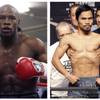 In this combination of file photos, Floyd Mayweather Jr. prepares to spar at a gym in East London on May 22, 2009, and Manny Pacquiao weighs in for a junior welterweight boxing match against Ricky Hatton on May 1, 2009, in Las Vegas. In this combination of file photos, Floyd Mayweather Jr. prepares to spar at a gym in East London on May 22, 2009, and Manny Pacquiao weighs in for a junior welterweight boxing match against Ricky Hatton on May 1, 2009, in Las Vegas.
