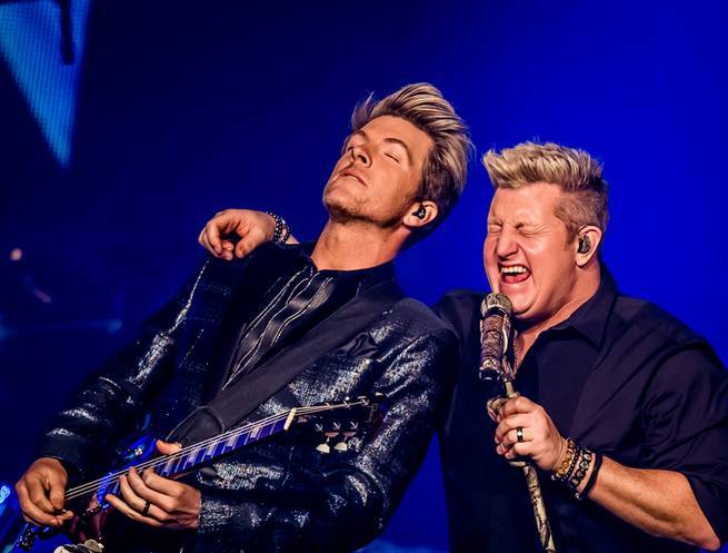 Joe Don Rooney and Gary LeVox of Rascal Flatts kick off their mini-residency “Vegas Riot!” at the Joint on Wednesday, Feb. 25, 2015, in Hard Rock Hotel Las Vegas.