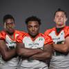 Photo: Mojave football players Tariq Banks, Daijon Payno, Photo: Mojave football players Tariq Banks, Daijon Payno,