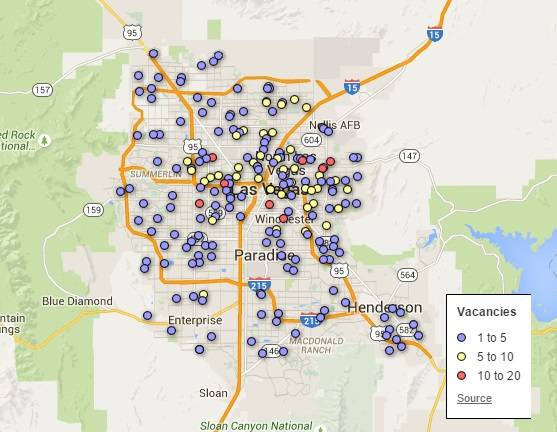 Teacher shortage map 082615 Teacher shortage map 082615