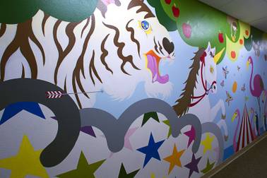 Sush Machida's 'Hope Corridor' murals enliven the Child Haven facility