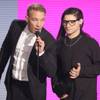 Photo: DJs Diplo and Skrillex accept an award during the Photo: DJs Diplo and Skrillex accept an award during the