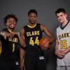 Photo: From left, Clark HS's mens basketball players; Key Photo: From left, Clark HS's mens basketball players; Key