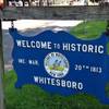 Photo: In this photo taken July 16, 2015, a welcome sign Photo: In this photo taken July 16, 2015, a welcome sign