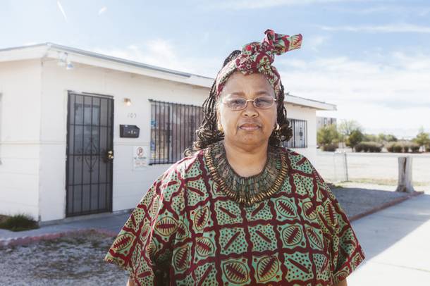 Gwen Walker stands outside the Walker African American Museum, 705 W. Van Buren, located in the Historic Westside on Jan. 29, 2016.