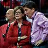UNLV Athletic Director Tina Kunzer-Murphy confers with Deputy Athletic Director Darryl Seibel as the Rebels face Fresno State in the Mountain West tournament Thursday, March 10, 2016, at the Thomas & Mack Center. UNLV Athletic Director Tina Kunzer-Murphy confers with Deputy Athletic Director Darryl Seibel as the Rebels face Fresno State in the Mountain West tournament Thursday, March 10, 2016, at the Thomas & Mack Center.