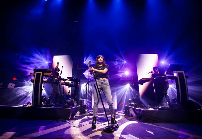 Chvrches headlines at Brooklyn Bowl Las Vegas on Thursday, April 21, 2016, at the Linq Promenade.