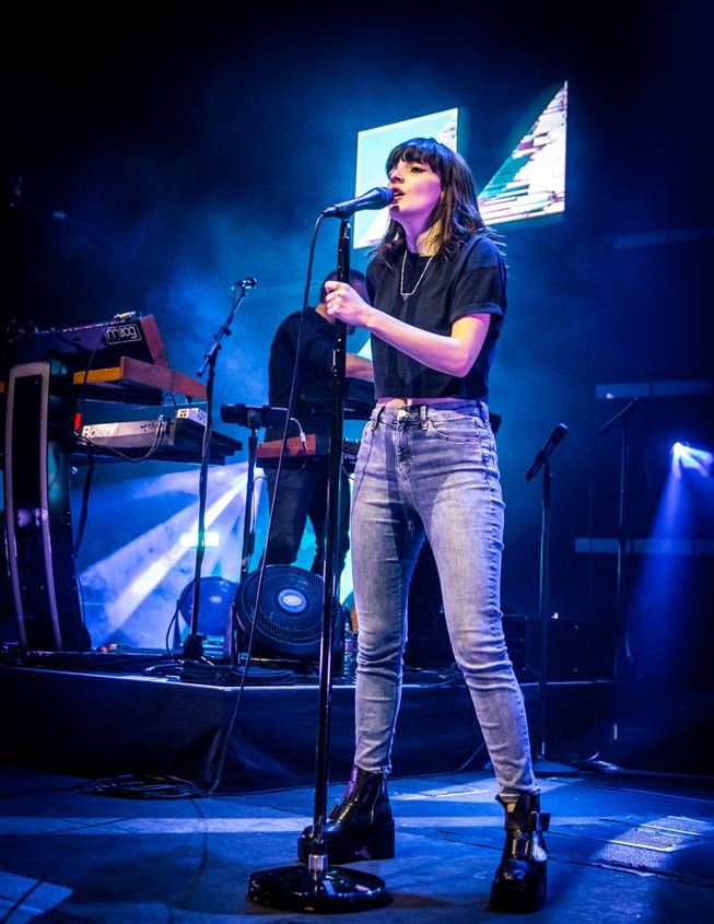 Chvrches headlines at Brooklyn Bowl Las Vegas on Thursday, April 21, 2016, at the Linq Promenade.