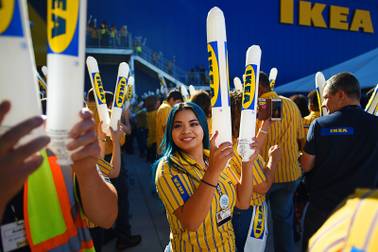Scenes from a Las Vegas IKEA grand opening