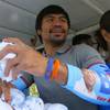 In this Friday, May 6, 2016, photo, Congressman Manny Pacquiao, who is running for senator in national elections, smiles from a campaign vehicle during a campaign rally in Navotas north of Manila, Philippines. The boxer appears to have won a seat in the Philippine Senate. In this Friday, May 6, 2016, photo, Congressman Manny Pacquiao, who is running for senator in national elections, smiles from a campaign vehicle during a campaign rally in Navotas north of Manila, Philippines. The boxer appears to have won a seat in the Philippine Senate.