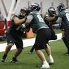 Brett Boyko, right, runs a drill with Isaac Seumalo during the Philadelphia Eagles' rookie minicamp at the team's NFL football training facility, Friday, May 13, 2016, in Philadelphia. Brett Boyko, right, runs a drill with Isaac Seumalo during the Philadelphia Eagles' rookie minicamp at the team's NFL football training facility, Friday, May 13, 2016, in Philadelphia.