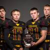 Photo: Members of the Pahrump Valley High football team p Photo: Members of the Pahrump Valley High football team p