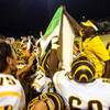 Photo: The Bonanza High football team celebrates after it Photo: The Bonanza High football team celebrates after it
