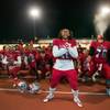 Photo: Liberty players do their traditional haka dance fo Photo: Liberty players do their traditional haka dance fo
