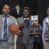 Cheyenne High School coaches of the year girl's basketball coach Daniel Guy, girl's flag football coach "Tank" Johnson and longtime boy's basketball coach Teral Fair on Thursday, May 4, 2017. Cheyenne High School coaches of the year girl's basketball coach Daniel Guy, girl's flag football coach "Tank" Johnson and longtime boy's basketball coach Teral Fair on Thursday, May 4, 2017.