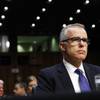 Photo: Then-acting FBI Director Andrew McCabe listens on Photo: Then-acting FBI Director Andrew McCabe listens on