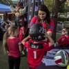 UNLV gear was available to fans wanting a photo with Hey Reb during the Rebel Summer Fan Fest at Town Square to celebrate the upcoming sports seasons on Thursday, May 19, 2017. The event included entertainment, food, giveaways and question-and-answer sessions with coaches. UNLV gear was available to fans wanting a photo with Hey Reb during the Rebel Summer Fan Fest at Town Square to celebrate the upcoming sports seasons on Thursday, May 19, 2017. The event included entertainment, food, giveaways and question-and-answer sessions with coaches.