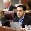 Photo: Assemblyman Nelson Araujo, D-Las Vegas, listens to Photo: Assemblyman Nelson Araujo, D-Las Vegas, listens to
