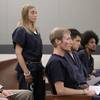 Photo: Elizabeth Odell-Quate, left, appears in court Mond Photo: Elizabeth Odell-Quate, left, appears in court Mond