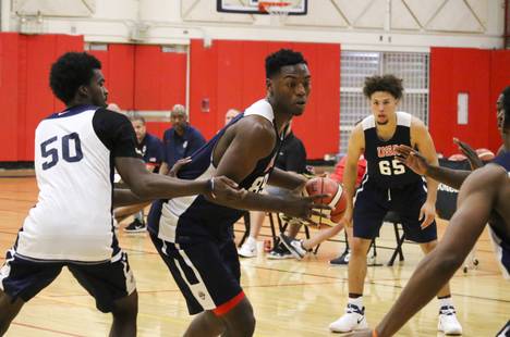 UNLV freshman Brandon McCoy practices with the USA Basketball Under-19 team Sunday, June 18, 2017.