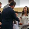 UNLV President Len Jessup congratulates a student during a stethoscope ceremony by UNLV School of Medicine for its inaugural class of medical students at the Student Union on July 17, 2017. 60 students were honored and presented with stethoscopes donated by Constantine George, MD. UNLV President Len Jessup congratulates a student during a stethoscope ceremony by UNLV School of Medicine for its inaugural class of medical students at the Student Union on July 17, 2017. 60 students were honored and presented with stethoscopes donated by Constantine George, MD.
