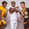 Photo: Members of the Bonanza High School football team, Photo: Members of the Bonanza High School football team,