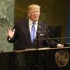 Photo: United States President Donald Trump speaks during Photo: United States President Donald Trump speaks during