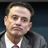 In this Oct. 20, 2016, file photo, Louisville coach Rick Pitino reacts to a question during an NCAA college basketball press conference in Louisville, Ky. In this Oct. 20, 2016, file photo, Louisville coach Rick Pitino reacts to a question during an NCAA college basketball press conference in Louisville, Ky.
