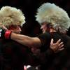 Photo: Commentator Joe Rogan interviews lightweight Khabi Photo: Commentator Joe Rogan interviews lightweight Khabi