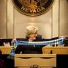 Photo: Las Vegas Mayor Carolyn Goodman holds up a Las Veg Photo: Las Vegas Mayor Carolyn Goodman holds up a Las Veg